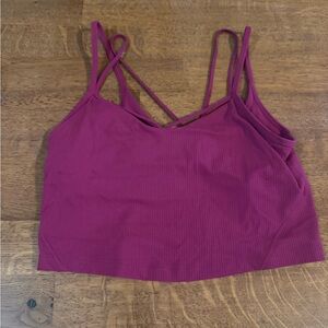 Purple Strappy Crop Top